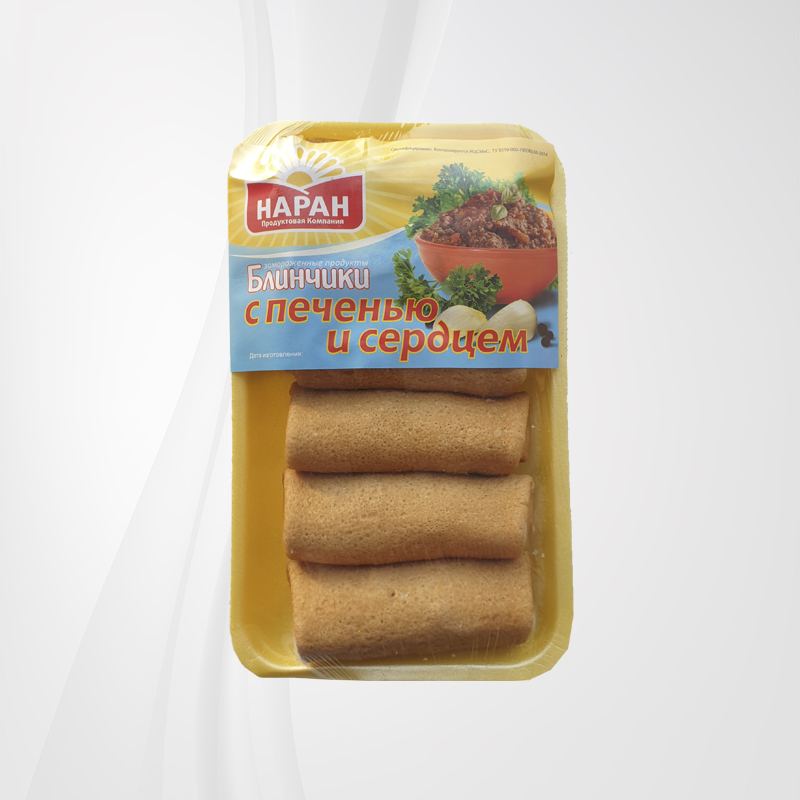 Блинчики с печенью и сердцем 420 гр.