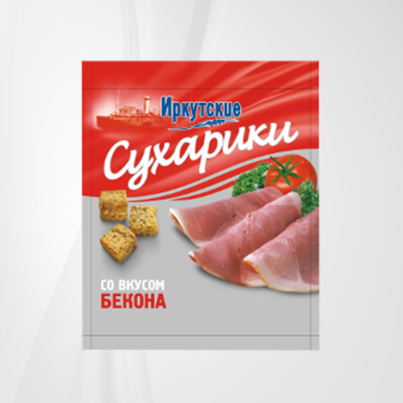 Сухарики-гренки "Иркутские" со вкусом бекона 110 гр